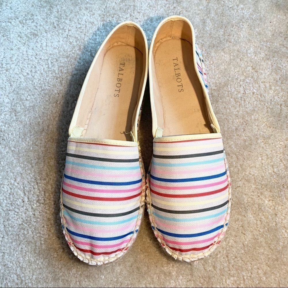 Talbots striped espadrilles